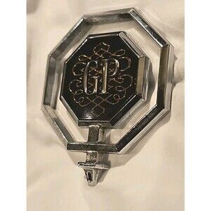 VINTAGE 1970's Pontiac Grand Prix GP Chrome Hood Ornament Hexagonal Emblem